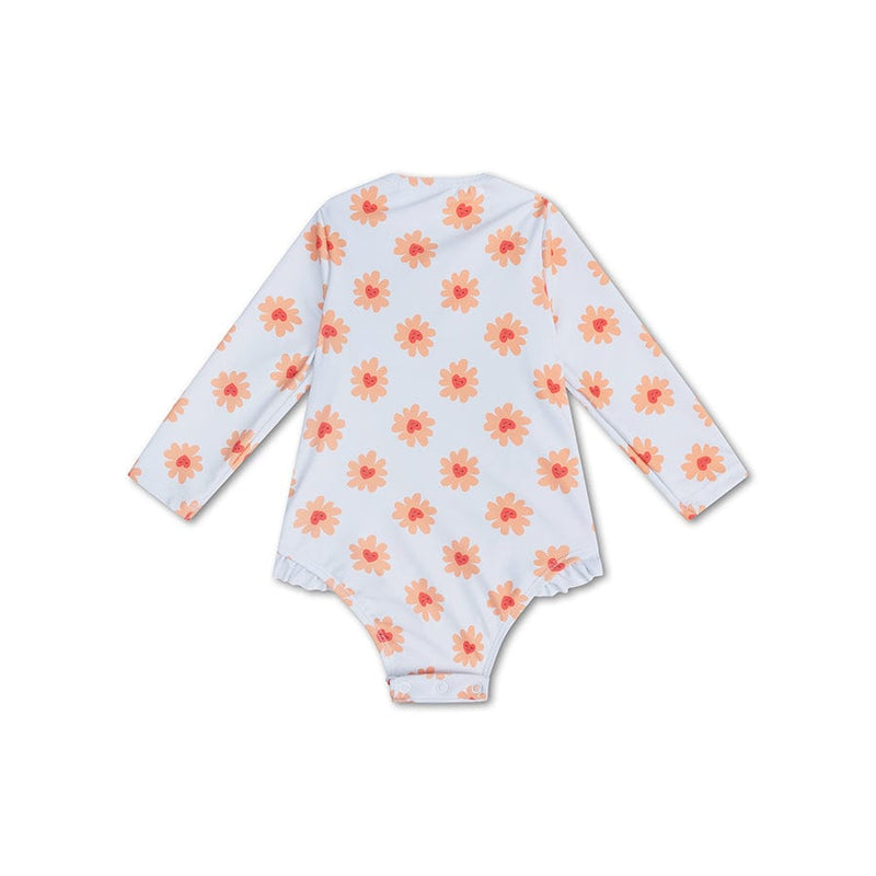 Load image into Gallery viewer, Floral love | meerkleurig meisjes uv badpak met lange mouwen

