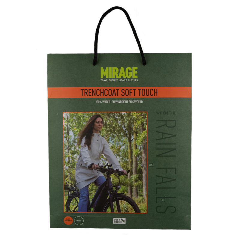 Afbeelding laden in galerijviewer, Mirage regenjas rainfall trenchcoat - maat l - gemaakt van polyester soft touch - off white
