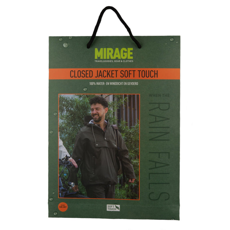 Load image into Gallery viewer, Mirage regenjas rainfall soft touch maat l grijs
