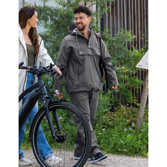 Mirage regenjas rainfall closed jacket - maat xl - gemaakt van polyester soft touch - earl grey