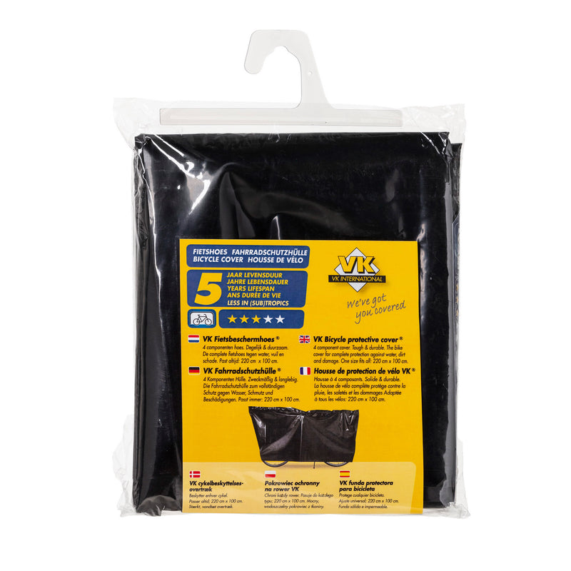 Load image into Gallery viewer, VK Fietsbeschermhoes - zwarte polyethyleen fietshoes (100x220cm)

