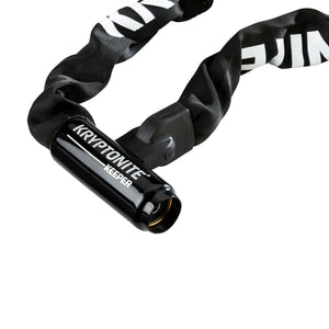 Kryptonite keeper 785-ketting met geïntegreerd slot – kettingslot fiets – fietsslot met ketting voor elektrische fiets – 85 cm – staal – zwart