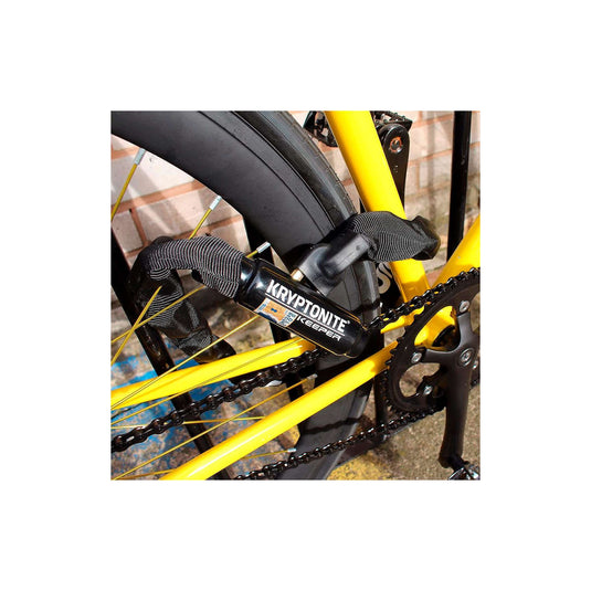 Kryptonite keeper 585-ketting met geïntegreerd slot – kettingslot fiets – fietsslot met ketting elektrische fiets – 85 cm – staal – zwart