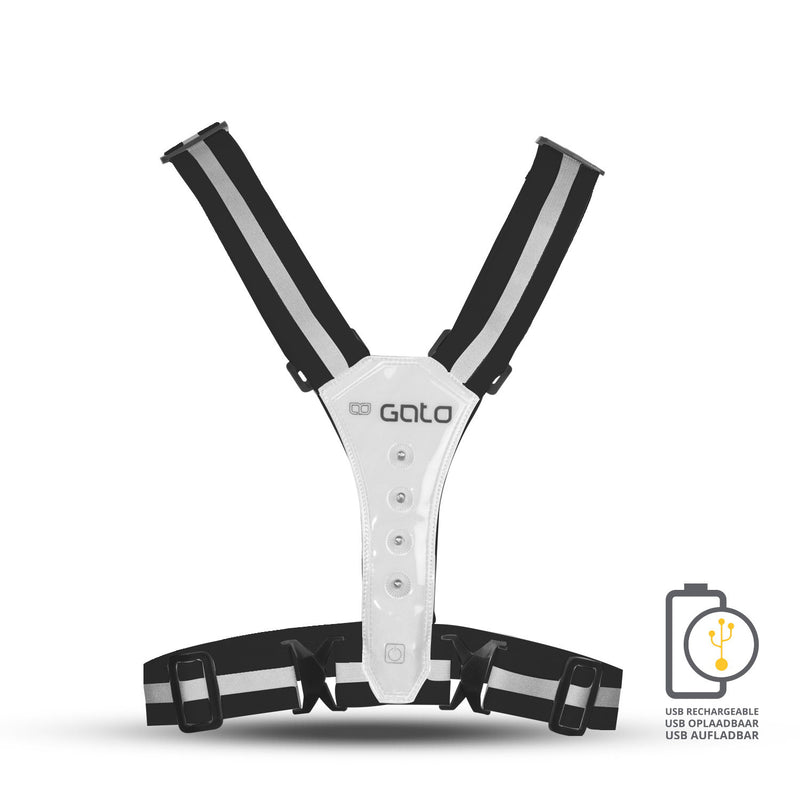 Chargez l'image dans la visionneuse de la galerie, Gato Safer sport vest led usb antraciet one size

