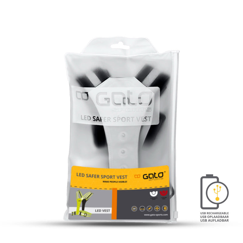 Chargez l'image dans la visionneuse de la galerie, Gato Safer sport vest led usb antraciet one size
