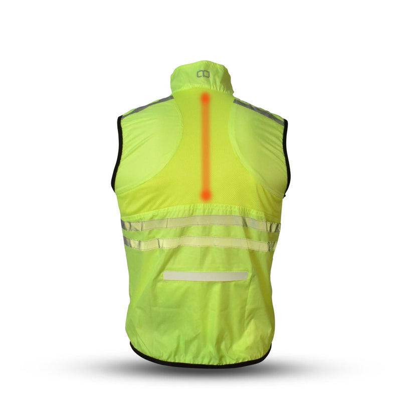 Load image into Gallery viewer, Gato Windbreaker mesh vest usb led neongeel maat XS
