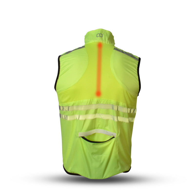 Load image into Gallery viewer, Gato Windbreaker mesh vest usb led neongeel maat XS
