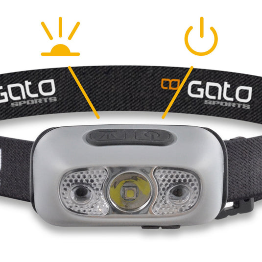 hoofd- helmlamp USB grijs one-size