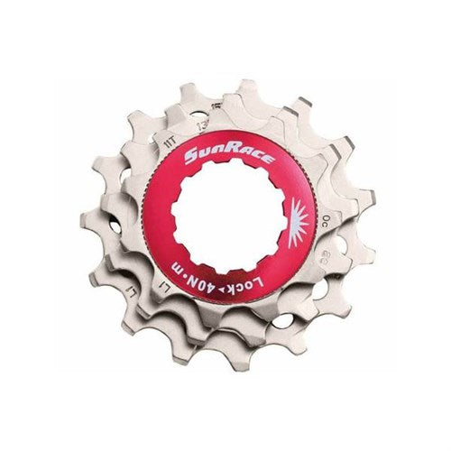 Sturmey-archer europa n.v. sunrace sluitring met kransjes 10v 11 13 15t zilver