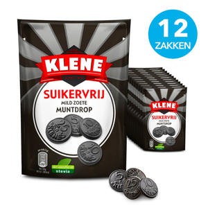 Klene suikervrij mild zoete muntdrop (12x 100gr)