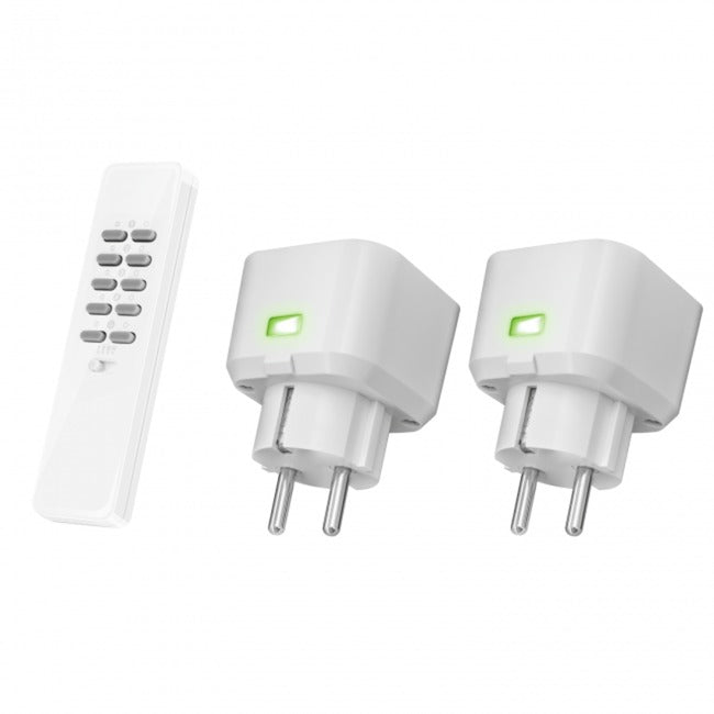 Load image into Gallery viewer, KlikAanKlikUit ACC2-3500R Compacte Stopcontactschakelaarset
