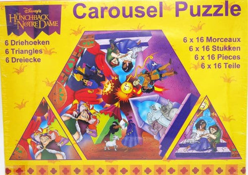 Jonotoys carousel puzzel - klokkenluider van de notre dame - 6x16 stukjes