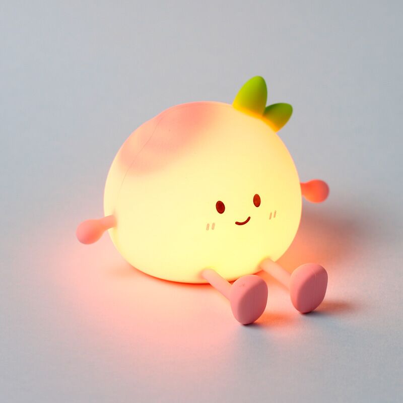 Load image into Gallery viewer, Foodiemals perzik led nachtlamp telefoonhouder
