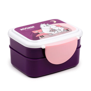 Union moomin paars clip bento box lunchtrommel met bestek