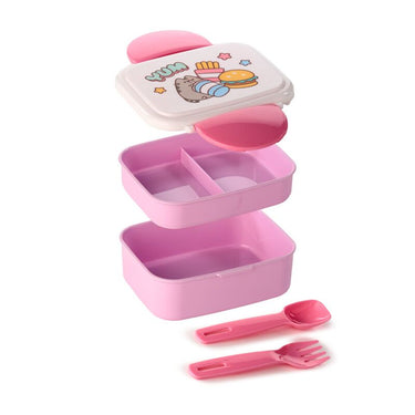 Union pusheen de kat core bento clip lock lunch box