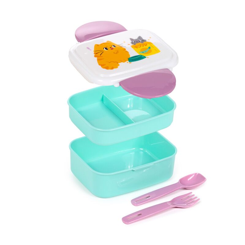 Load image into Gallery viewer, Beans co katten clip bento box lunchtrommel bestek
