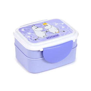Union moomin lila clip bento box lunchtrommel met bestek