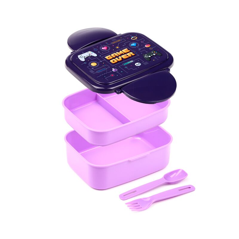 Load image into Gallery viewer, Game over clip bento box lunchtrommel bestek
