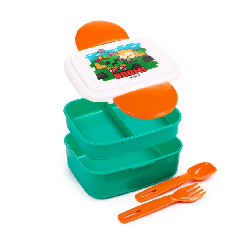 Load image into Gallery viewer, Union minecraft sss boom clip bento box lunchtrommel bestek
