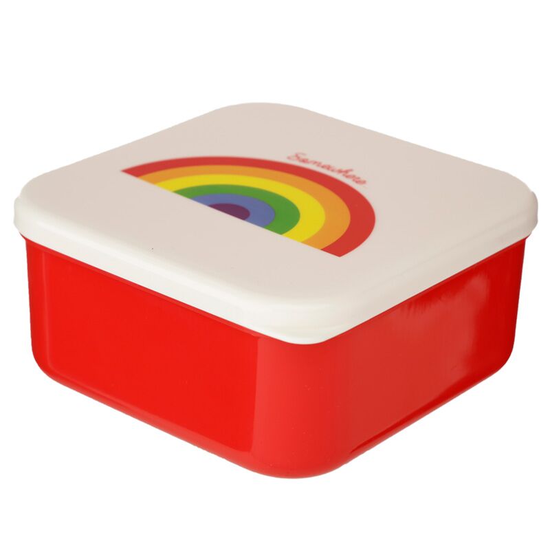 Load image into Gallery viewer, Set 3 lunch box s m l- somewhere regenboog
