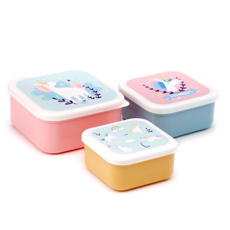 Load image into Gallery viewer, Set 3 lunch box s m l unicorn magic

