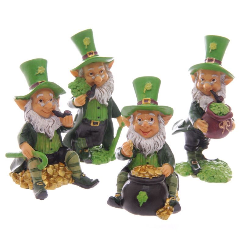 Load image into Gallery viewer, Ierse geluk kabouterminiatuur beeldjes 9 - 11cm
