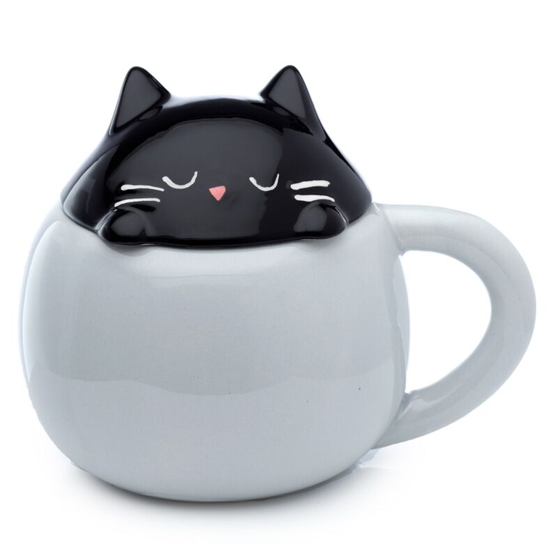 Load image into Gallery viewer, Feline fine kat deksel gevormde keramiek mok
