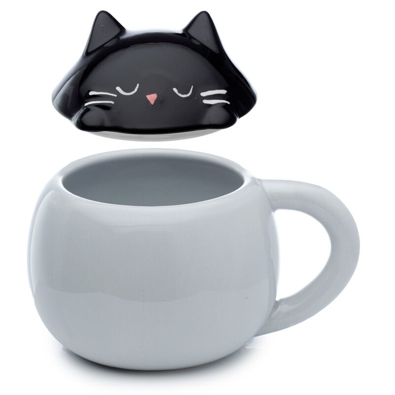 Load image into Gallery viewer, Feline fine kat deksel gevormde keramiek mok
