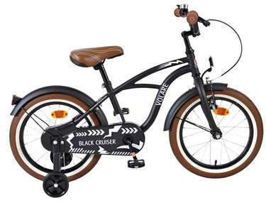 Volare black cruiser kinderfiets - jongens - 16 inch - zwart