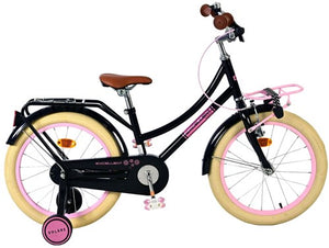 Volare 18 inch fiets excellent zwart roze oma transport 51810