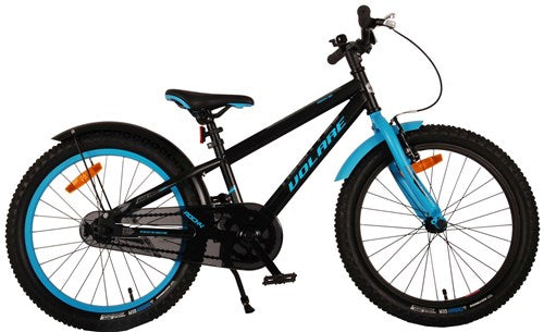 Volare 20 inch fiets rockey zwart blauw remnaaf 92020