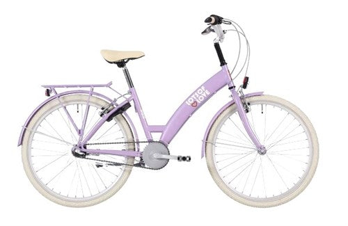 Bikefun bikke fun 24 inch meisjesfiets lots of love 3v mat lila