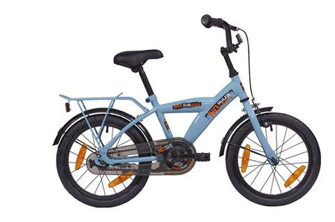 Bike fun 16 inch jongensfiets blauw no rules no limit