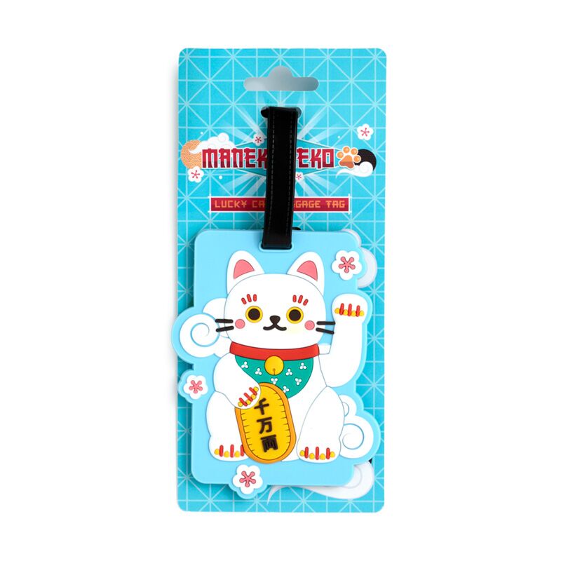 Load image into Gallery viewer, Maneki neko gelukskat pvc kofferlabel
