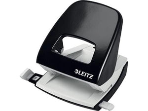 Leitz nexxt metalen bureau perforator - perforeert tot 30 vel - voor mappen en ringbanden - zwart