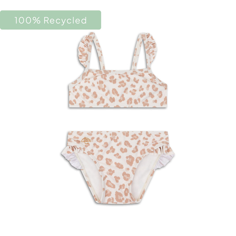 Load image into Gallery viewer, Leopard | beige meisjes uv bikini
