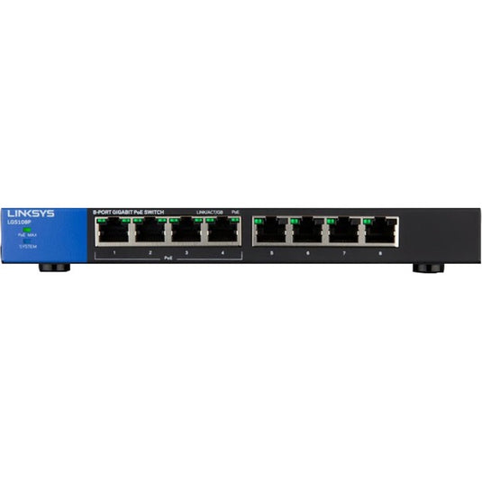 Linksys Linksys LGS108P Unmanaged Switch PoE+