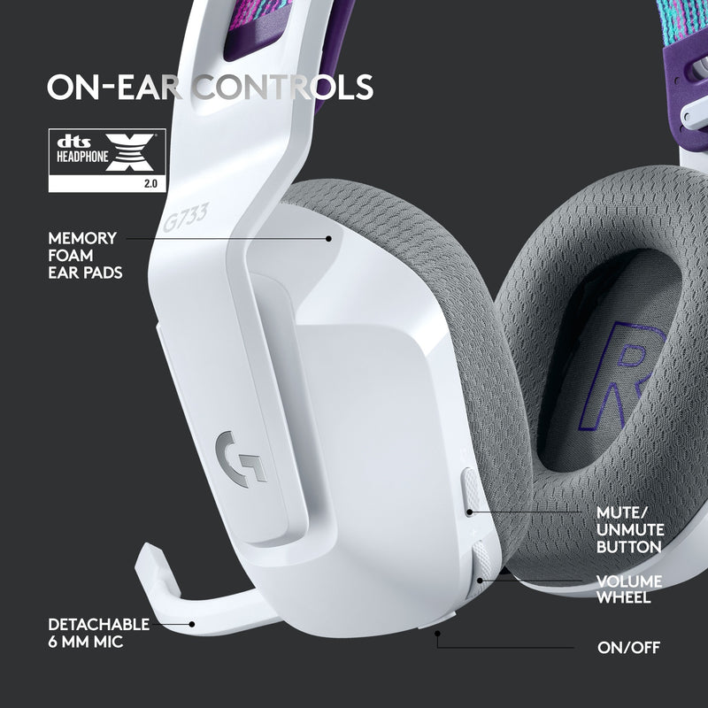 Load image into Gallery viewer, Logitech g733 lightspeed wireless rgb gaming headset

