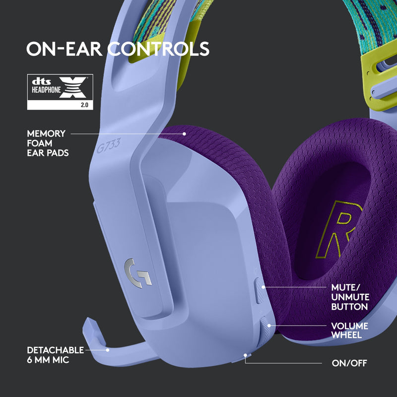 Load image into Gallery viewer, Logitech Logitech G733 LIGHTSPEED Wireless RGB Gaming Headset
