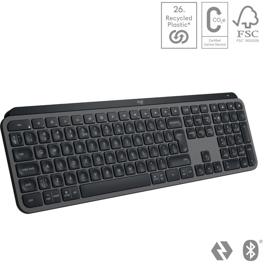 Toetsenbord logitech 920-011587 mx keys s draadloos qwerty