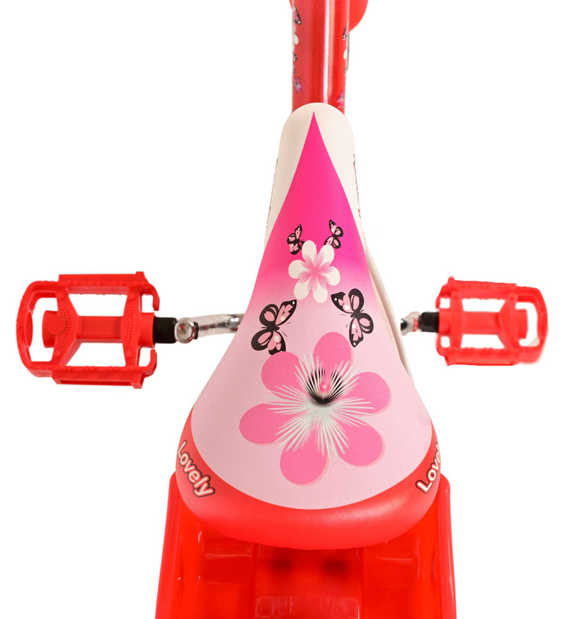 Load image into Gallery viewer, Volare Lovely Kinderfiets - Meisjes - 16 inch - Rood Wit - Twee Handremmen
