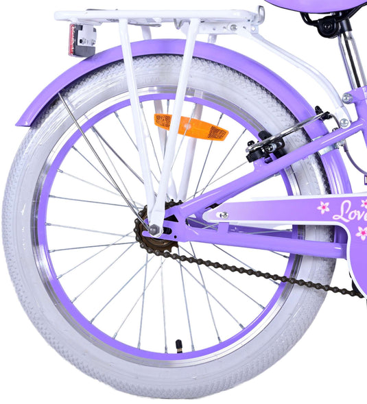 Volare lovely kinderfiets - meisjes - 20 inch - paars - twee handremmen