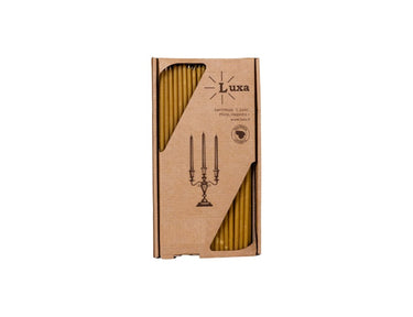Luxa bijenwaskaarsen - dun - 25 cm - 60 st.