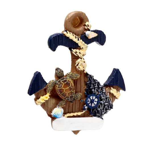 Anker handbeschilderde zee strand souvenir magneet