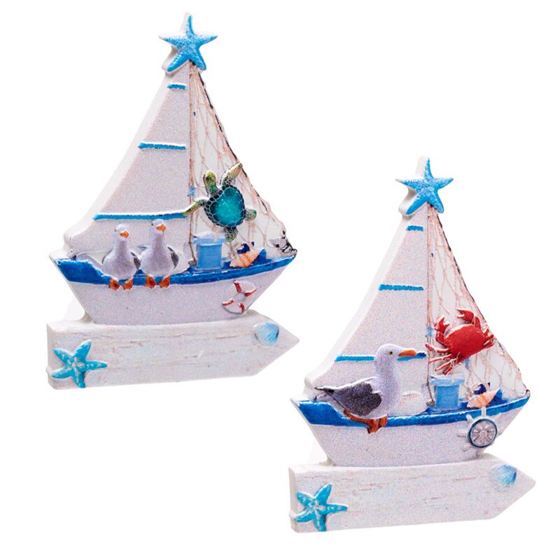 Load image into Gallery viewer, Zeilboot zeeleven 3d zee strand souvenir magneet
