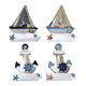 Zee strand souvenir magneet boten ankers net