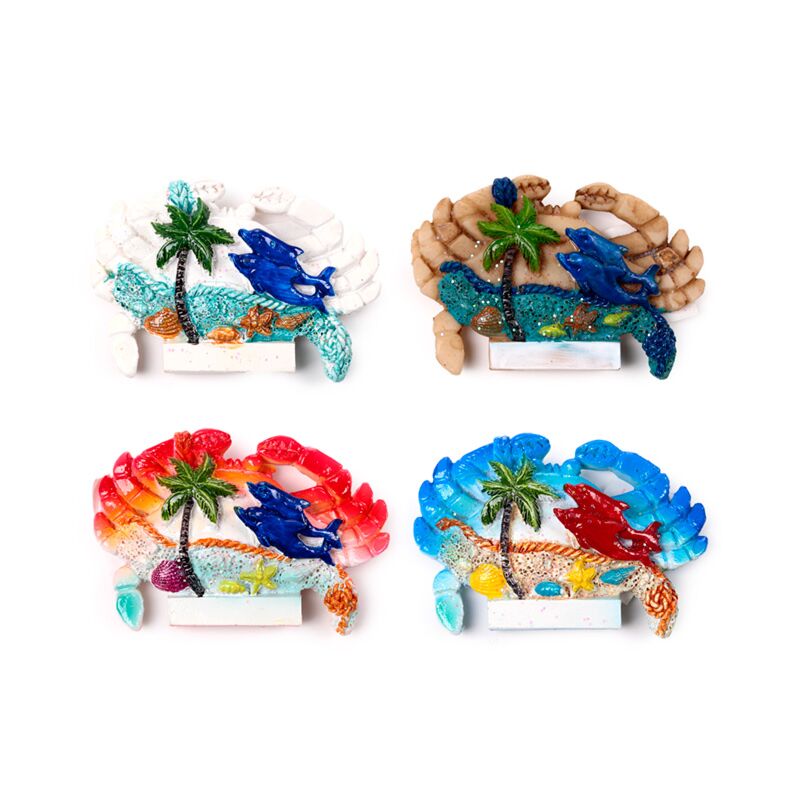 Load image into Gallery viewer, Zee strand souvenir magneet krab-vormig schelpen dolfijn

