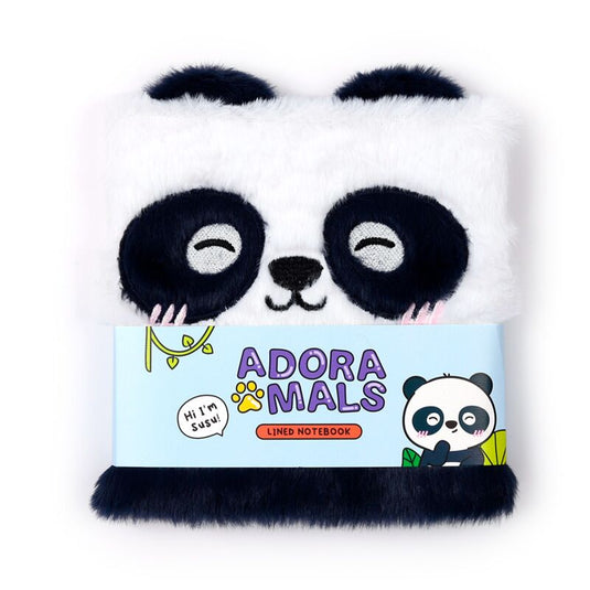 Adoramals panda fluffig notitieboekje