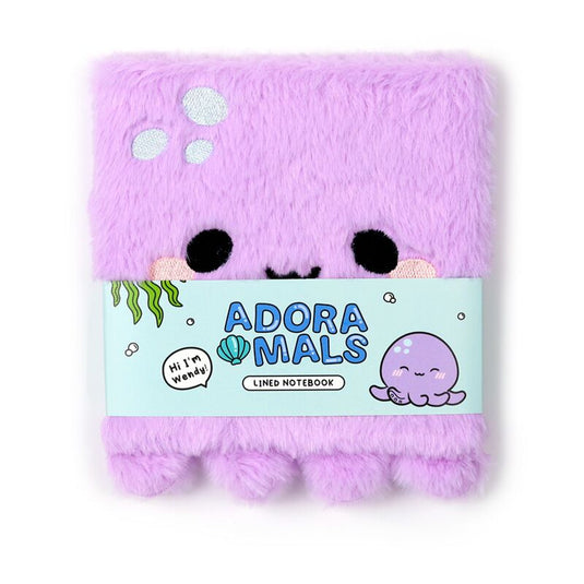 Adoramals octopus fluffig notitieboekje