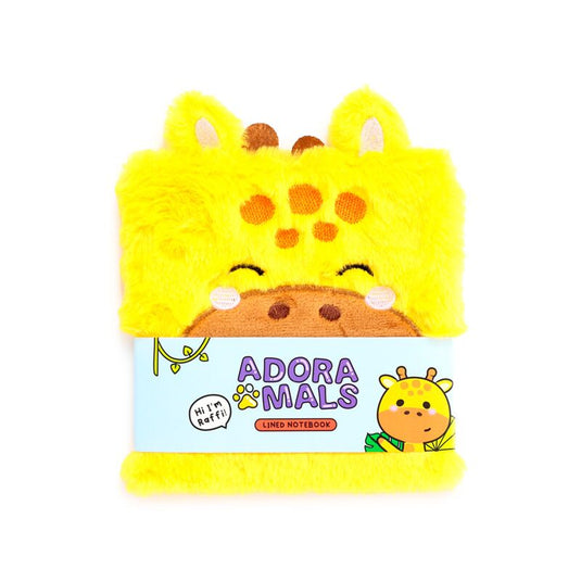 Adoramals raffi de giraffe fluffig notitieboekje